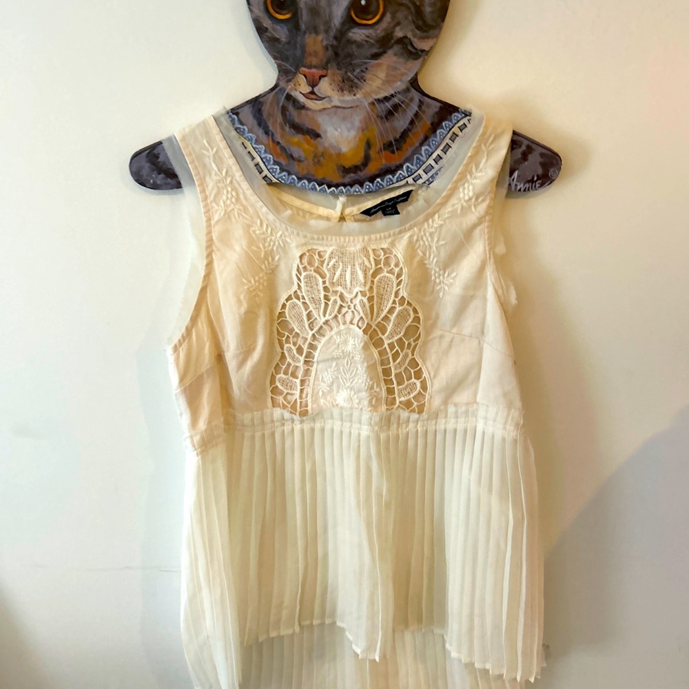 American Eagle ethereal pleaded shirt